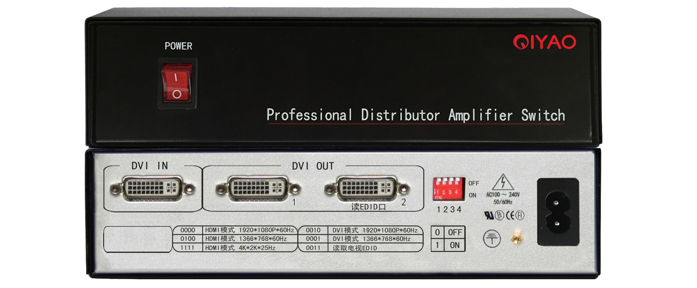 1進(jìn)2出DVI分配器